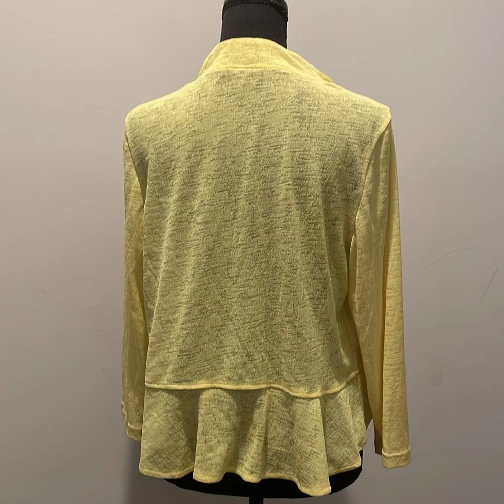 Glamour Shrug Sweater Size L Yellow Summer Knit - Picture 5 of 8